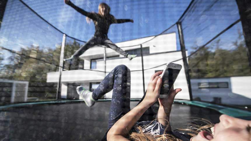 Trampolines for the family.